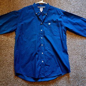 Cinch Teal Geo Button Down